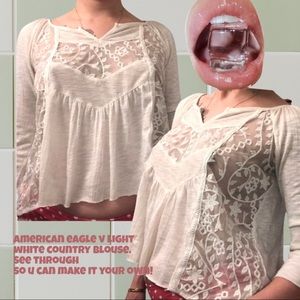 Linen off white blouse.